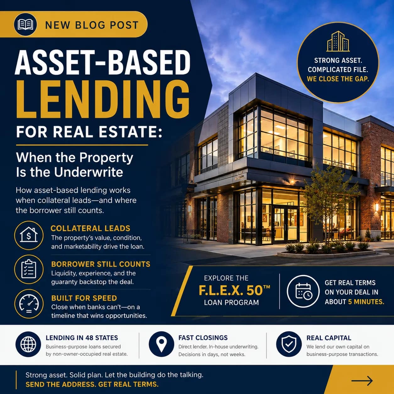 Asset-based lending for real estate commercial property
