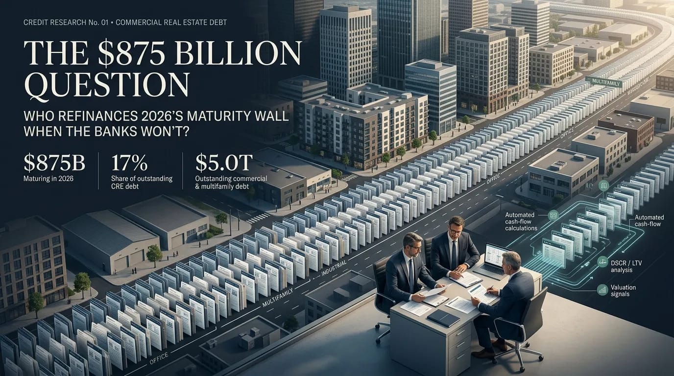 2026 commercial real estate maturity wall and $875 billion in maturing CRE debt