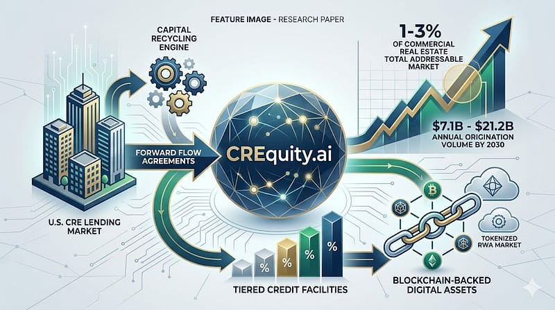 Leveraging Forward Flow Agreements, Tiered Credit Facilities, and Blockchain-Backed Digital Asets to Capture 1-3% of the Commercial Real Estate Total Addressable Market 4 7d087bd6 bf65 49fd 8b3b 5112e10bec97