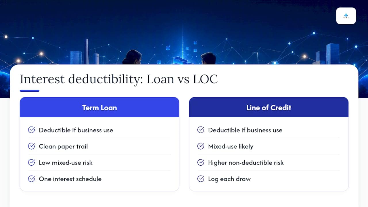 Tax Treatment: Deducting Interest on Each Option — overview diagram