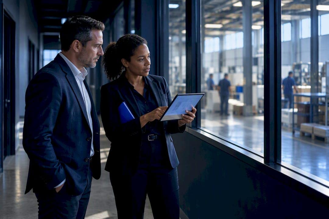 Professionals inspecting commercial property occupancy